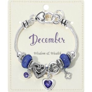 December Birthstone Charm Bracelet